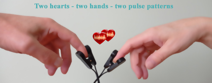 Two hands. Two hearts. Two pulse patterns 